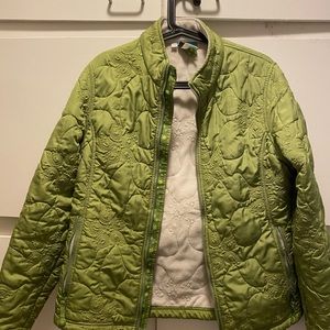 Green quilt jacket